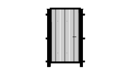 Калитка стандартная из профлиста Ширина 1,0 м., если в рамке +1 800р.