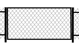 Забор из сетки рабицы секционный